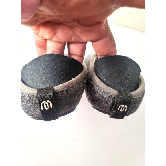 Mahabis Classic Women's Wool Slippers Rubber Soles In Charcoal Size 40 - Picture 5 of 12